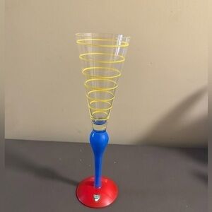 Vintage Orrefors Sweden Anne Nilsson Clown Cordial Champagne Flute